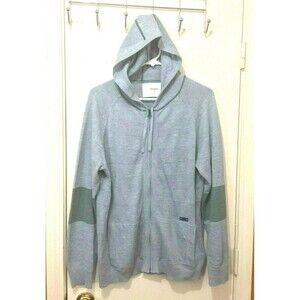 Replay "One Off" men's stretch cotton hood neon-knit pockets full-zip hooded NEW